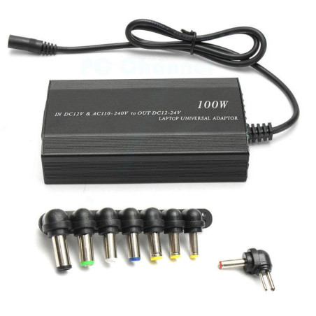 Universal laptop charger with car socket - 120W