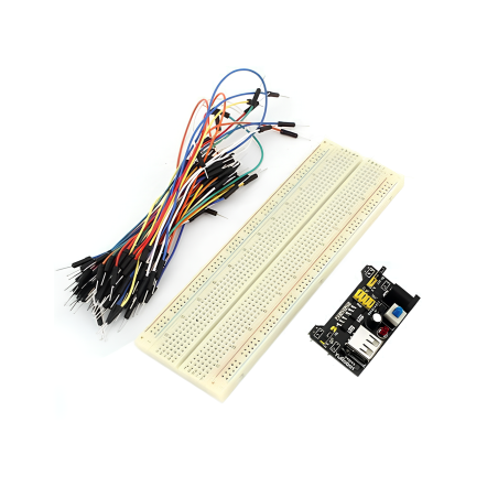 KIT Breadboard830 + 65xfire jumper + sursa alimentare 3,3/5V