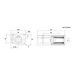 Linear bearing SC8LUU