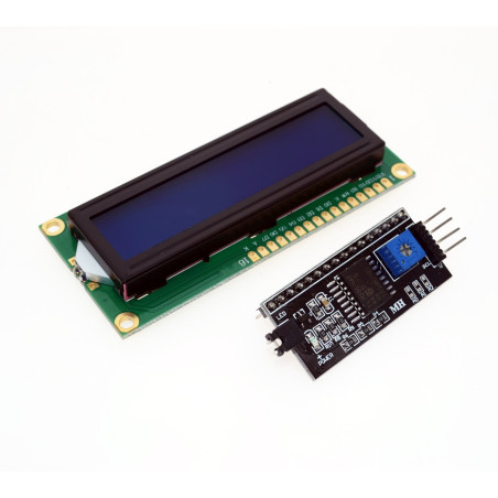 LCD Display 1602 albastru + adaptor i2c