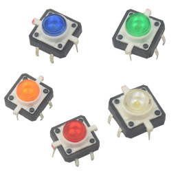 Push button with led