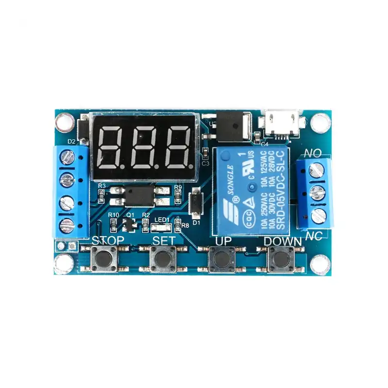 Modul temporizator releu 5V cu display si 4 programe