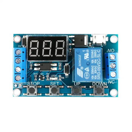 Modul temporizator releu 5V cu display si 4 programe