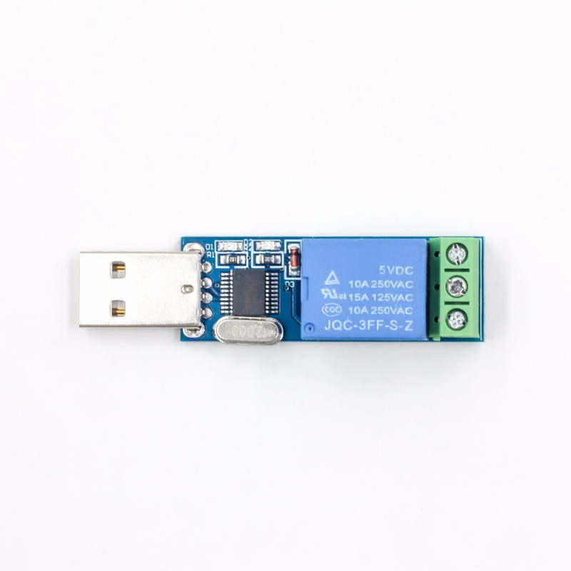 USB Serial Port Control 1 Channel Relay Moudle 5V 10A CH340 Overcurrent Protection Computer Command Control Switch Smart Home