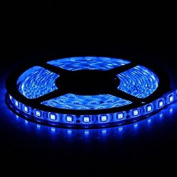 Rola leduri SMD 5mm - albastru - 5m  - 60led/m - impermeabila