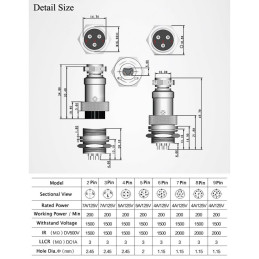 Connector set GX16-4