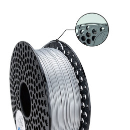 Filament Azurefilm - PLA Silk - Argintiu - 1Kg - 1.75mm