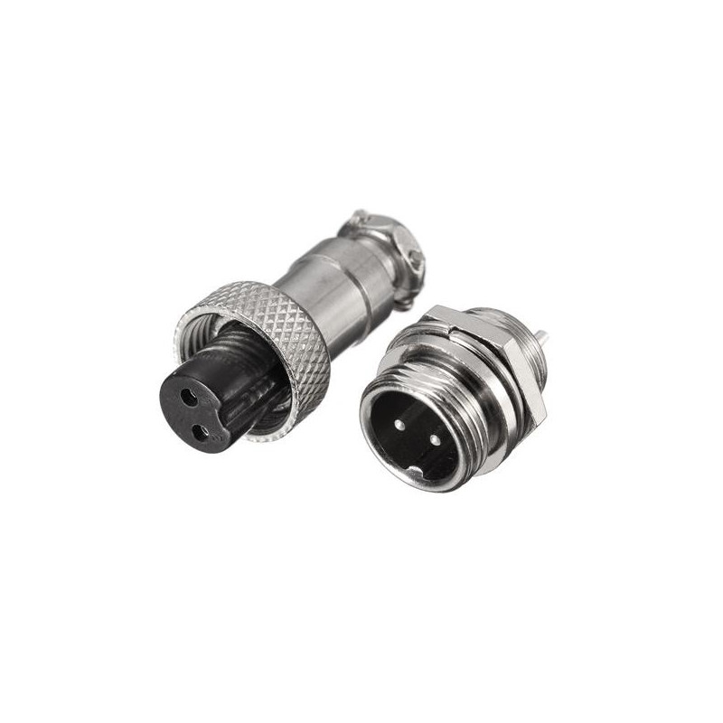 Connector set 16mm GX16-2