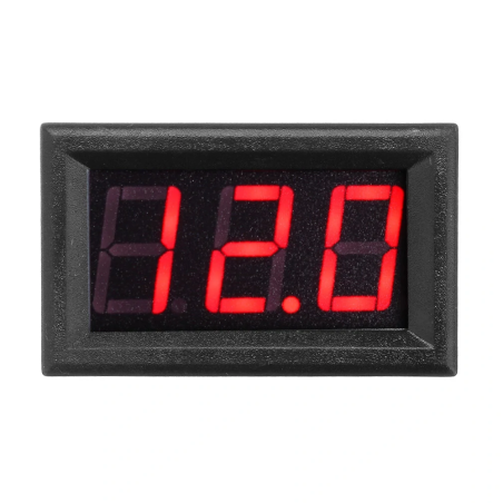 Panel voltmeter - Red - 100V