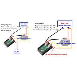 Voltmetru + ampermetru de panou 50A