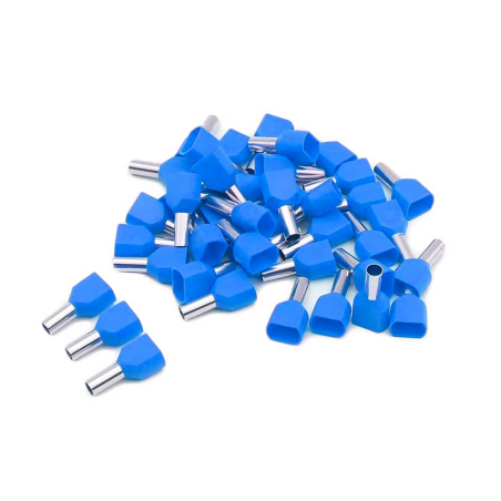 Pini terminali dublu izolati blue 2508 set 100buc