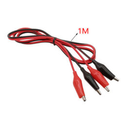 Double Alligator Clip Cable - Red and Black 1m