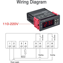 Controler de temperatură (termostat) STC-1000 (110-220V, 10A)