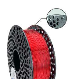 Filament Azurefilm - PETG - Rosu transparent - 1Kg - 1.75mm