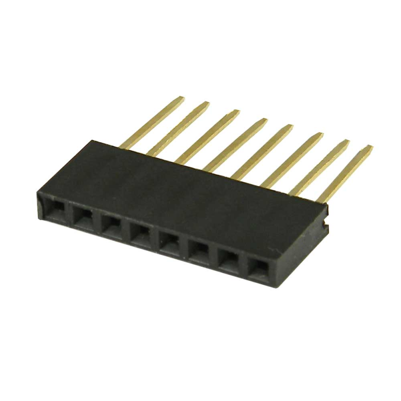 Bareta pini verticali mama lungi 1x8 2.54mm - 8 pini THT