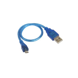 Cablu micro-USB 43cm albastru