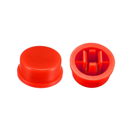 Capac rosu rotund 12mm pentru buton 12x12mm