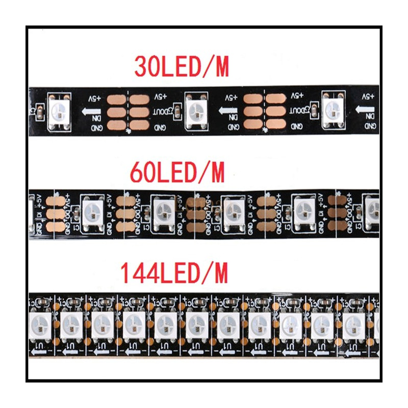 Leduri RGB la banda (Neopixels) WS2812B - pretul este pentru un led