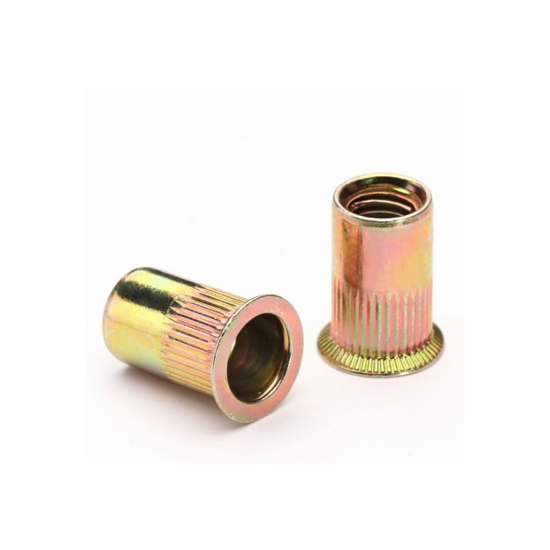 Rivet nut M3 zinc knurled countersunk