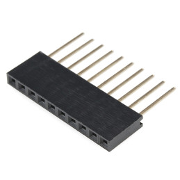 Long female pin header 1x10 2.54mm - 10 pins THT