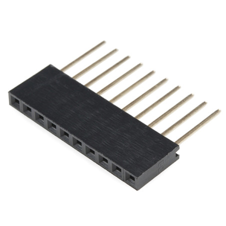 Bareta pini verticali mama lungi 1x10 2.54mm - 10 pini THT