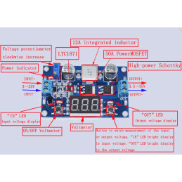 Modul boost reglabil HW-317 (3,5–35 V) cu afișaj digital