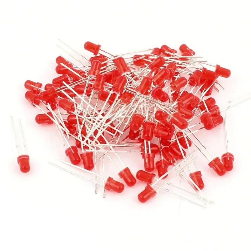 Set 100x Led 5mm Rosu