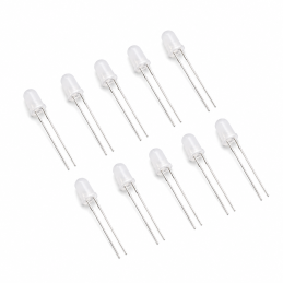 Set 10x Led 5mm Alb