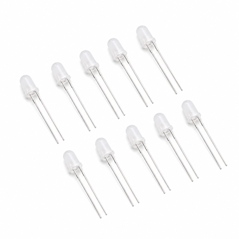 Set 10x Led 5mm Alb