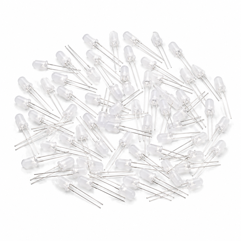 Set 100x Led 5mm Alb