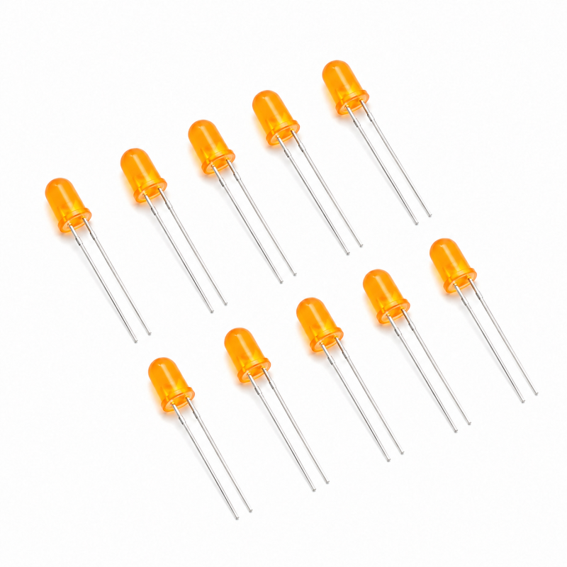 Set 10x Led 5mm Portocaliu