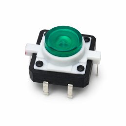 Buton mic cu led verde
