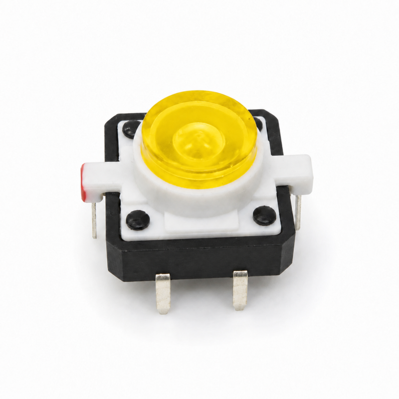 Buton mic cu led galben