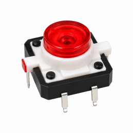 Buton mic cu led rosu