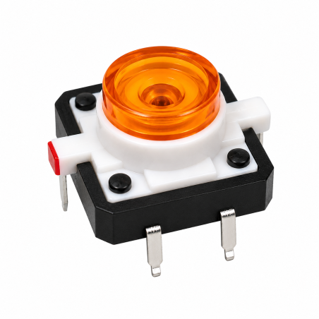 Buton mic cu led portocaliu