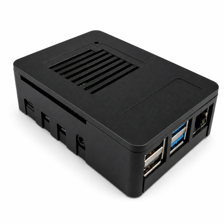 Carcasa pentru Raspberry Pi4 Negru Metalic- MaticBox 4