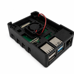 Carcasa pentru Raspberry Pi4 Negru Metalic- MaticBox 4