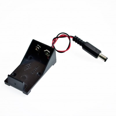 9V battery holder + plug