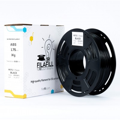 PETG filament - PREMIUM - Black - 1Kg - 1.75mm