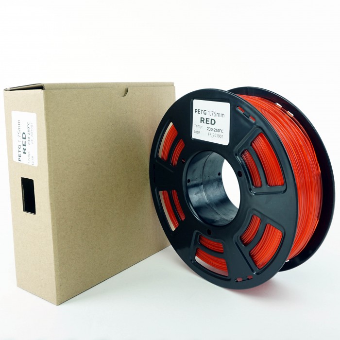 PETG filament - PREMIUM - Red - 1Kg - 1.75mm