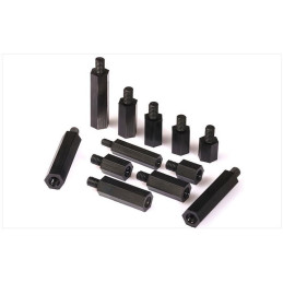 25*6 mm Black M3 Hex Pillar