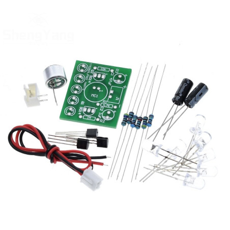 3V-5.5V Voice activated Control lamp LED Melody Light Module DIY Electronic Funny Kit Production Suite Learning PCB laboratory