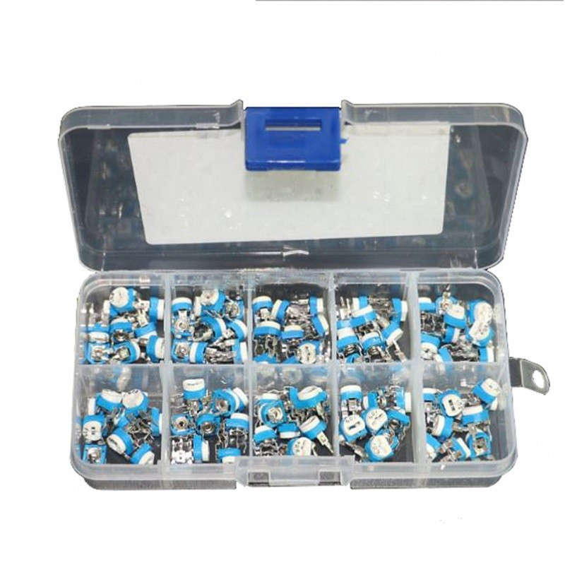 6 mm Mini Trimmer Potentiometer Kit (100 pcs)