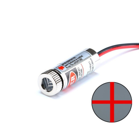 650nm 5mW red laser cross module glass lens