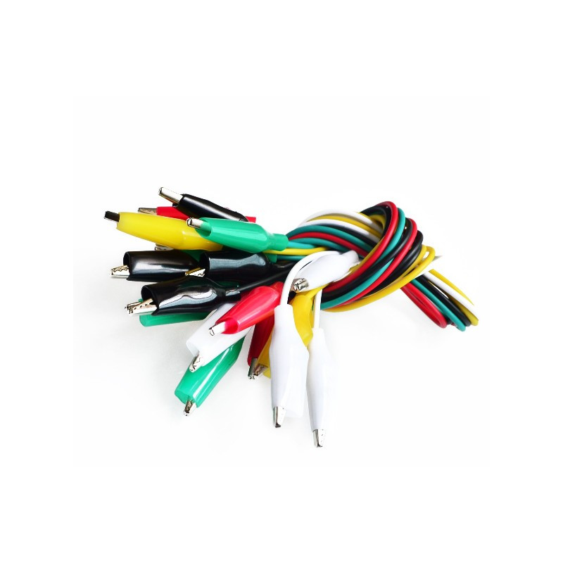 Alligator clip wire - 46cm - random colors