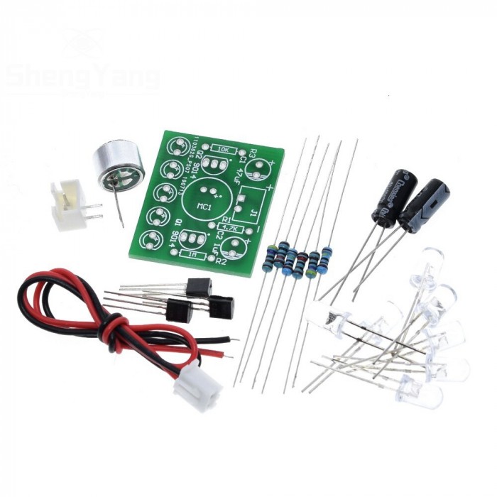 3V-5.5V Voice activated Control lamp LED Melody Light Module DIY Electronic Funny Kit Production Suite Learning PCB laboratory