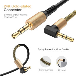 Audio Cable Jack-Jack 3.5mm flexible up to 1.7m