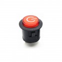1PC 22MM Power 3PIN Latching/Self locking Glowing Red Plastic Push Button Switch With LED 12V Panel Indication