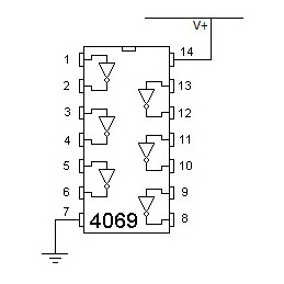 CD4069 Hex Invertor