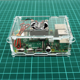 Carcasa Raspberry Pi 4 acril + ventilator